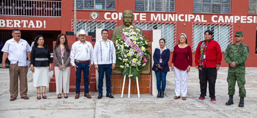 Conmemora Gobierno de Matamoros el 104 Aniversario Luctuoso del Gral. Emiliano Zapata