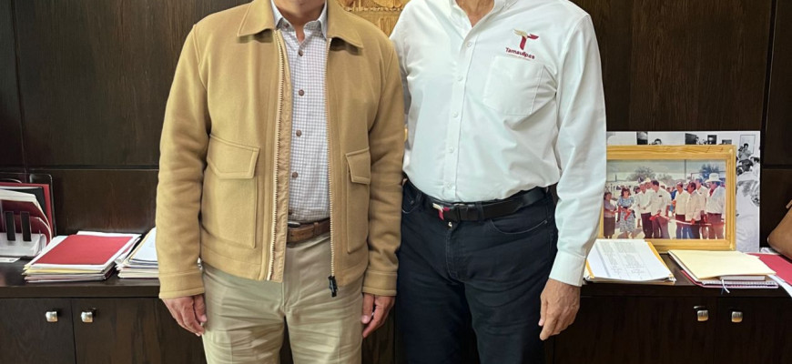 Sostienen Gobernador Américo Villarreal y Alcalde Mario López importante reunión de trabajo