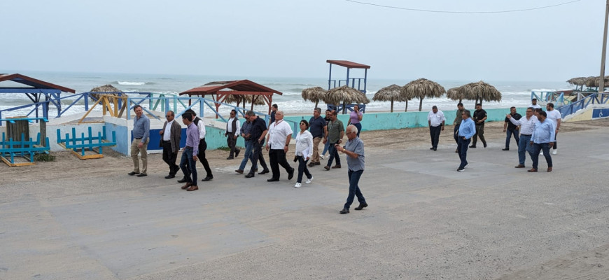 Realizan autoridades recorrido de supervisión en Playa Bagdad; se preparan para recepción de vacacionistas